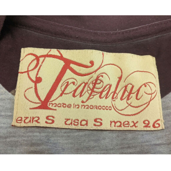 Trafaluc Art Nouveau Shirt, Purple, Made in Morocco.  Art to Wear, Boho, Small - Picture 6 of 7